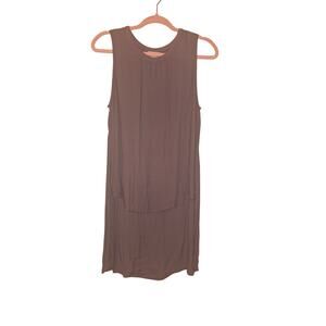 Anthropologie Cloth and Stone Charcoal Gray High Low Hem Size Medium Tank‎ Top